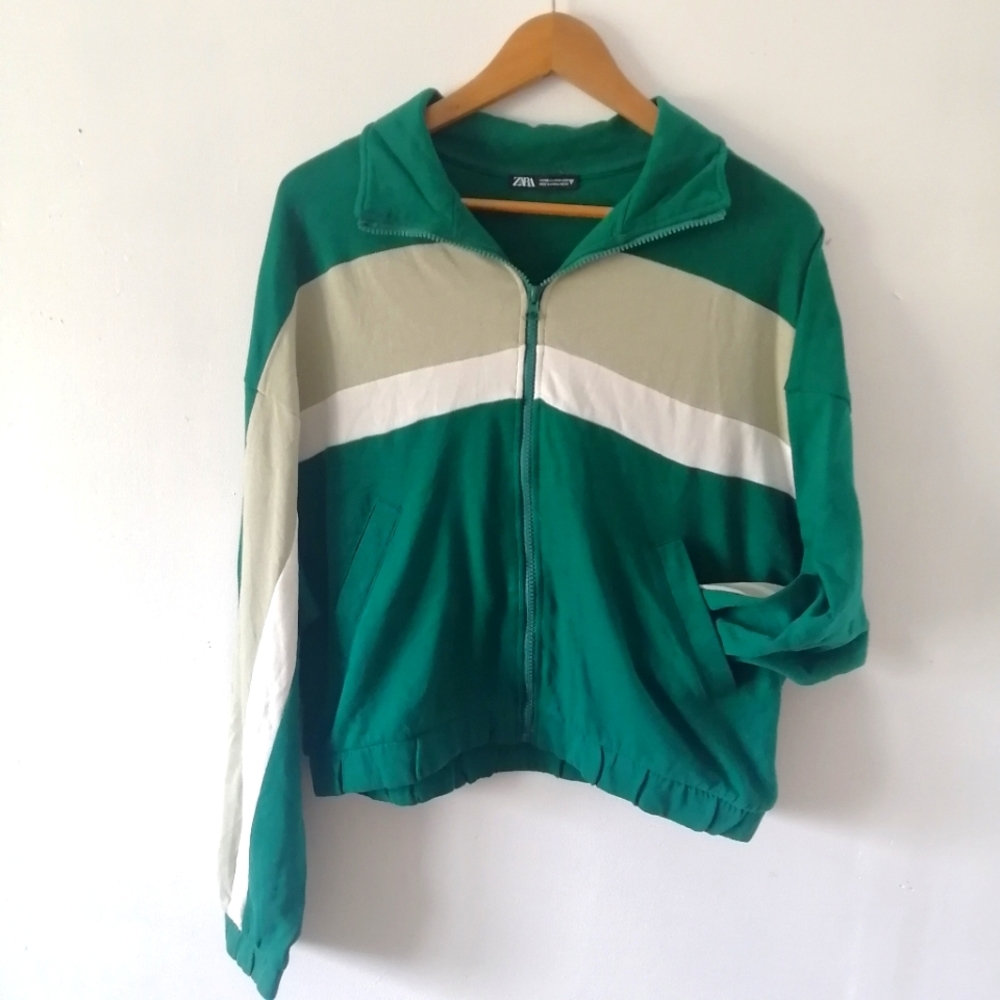 ZARA retro zip sweater